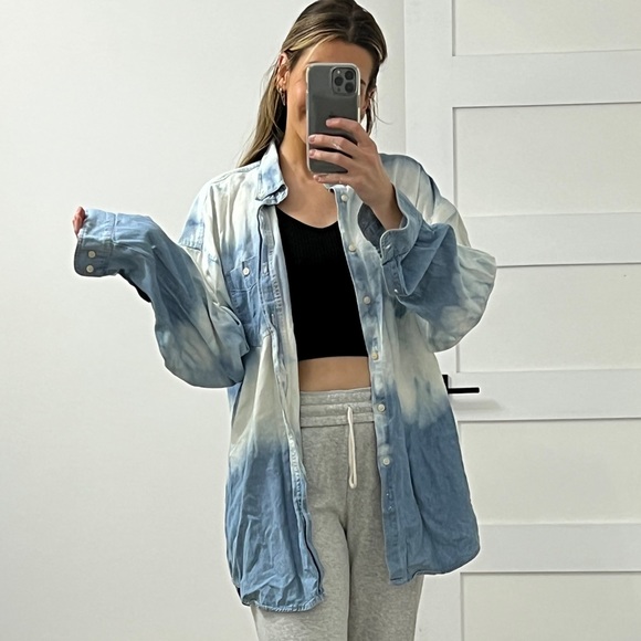 Urban Outfitters Renewal Distressed Denim Shirt - Picture 7 of 7